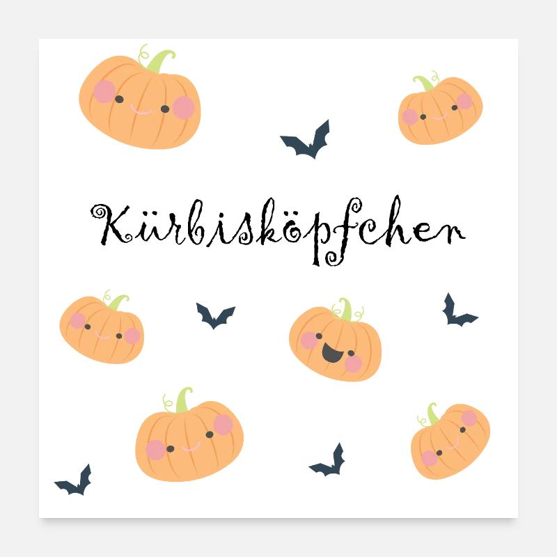 Kürbisköpfchen – Halloween-Charme für Gothic Babys Poster 60x60 cm