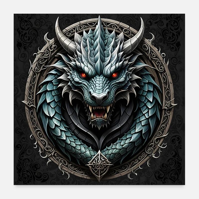 Dragon Poster 24" x 24" (60x60 cm)