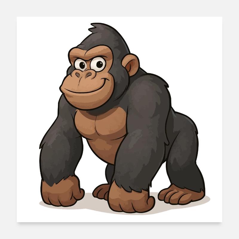 gorilla comic Poster 60x60 cm