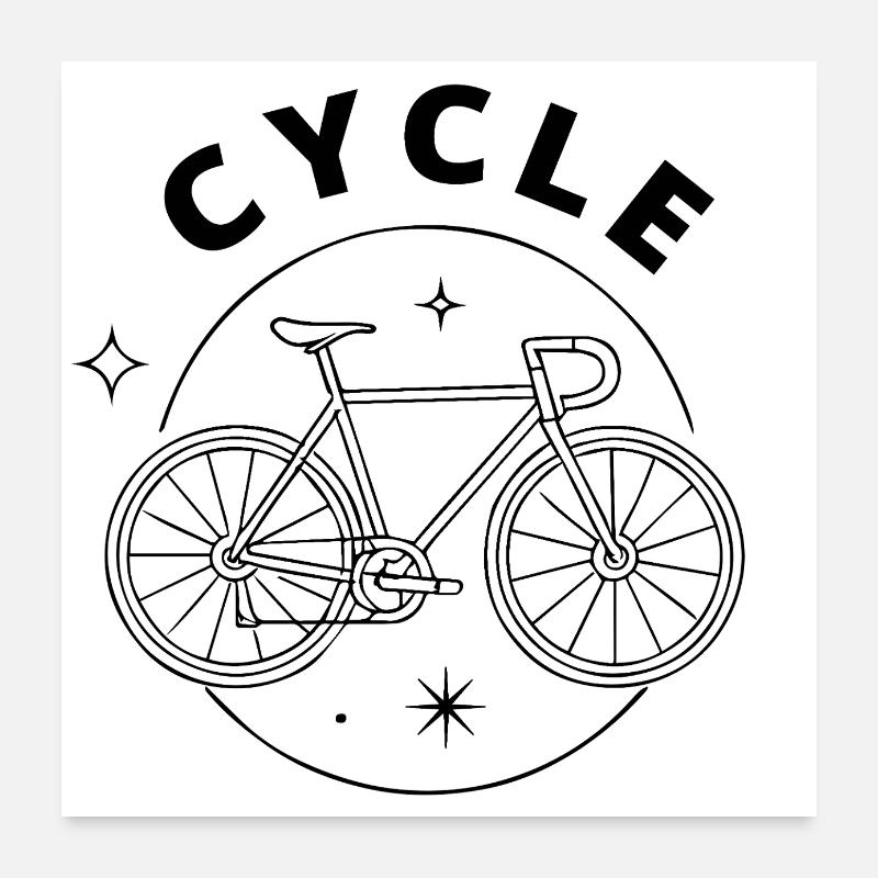 Bicycle, Cycle Poster 24" x 24" (60x60 cm)
