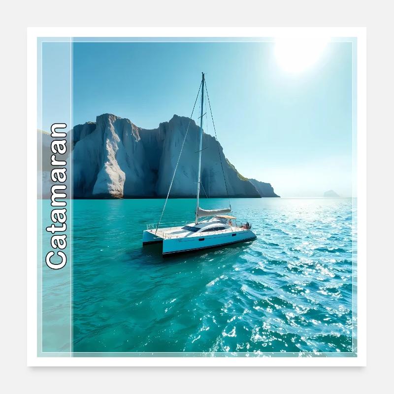 Katamaran Poster 60x60 cm