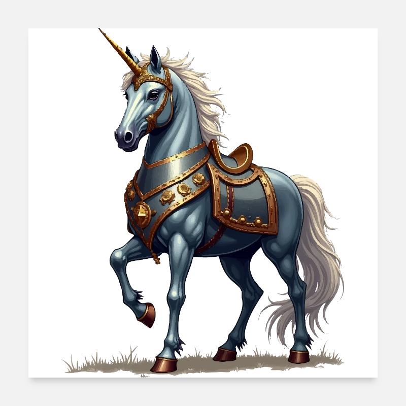 Chevalier Ecossais Licorne Poster 60 x 60 cm