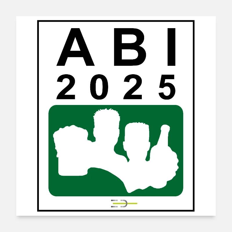 Bier Liga Logo ABI 2025 Grün Poster 60x60 cm