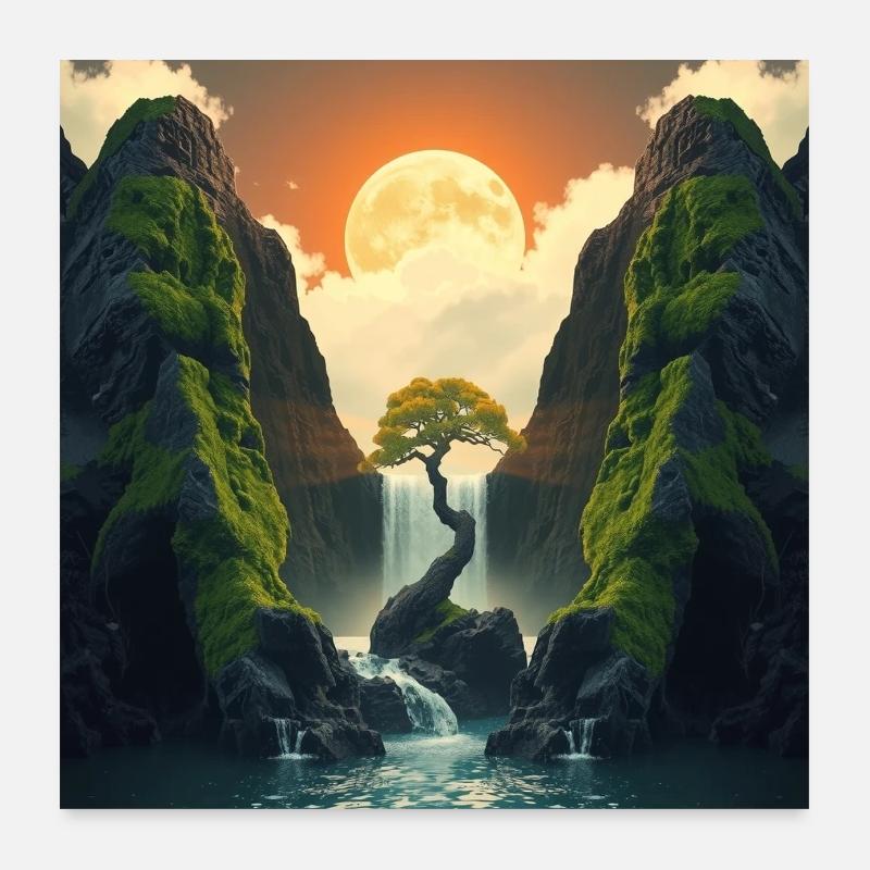 Harmonious Night 15 Poster 60x60 cm
