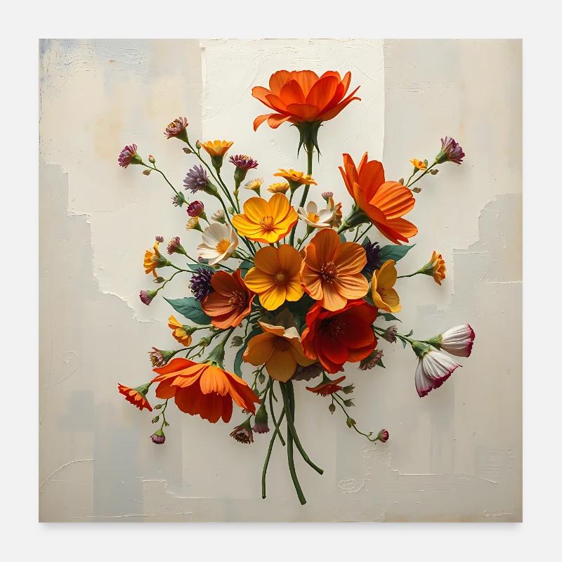 Bouquet Poster 60 x 60 cm