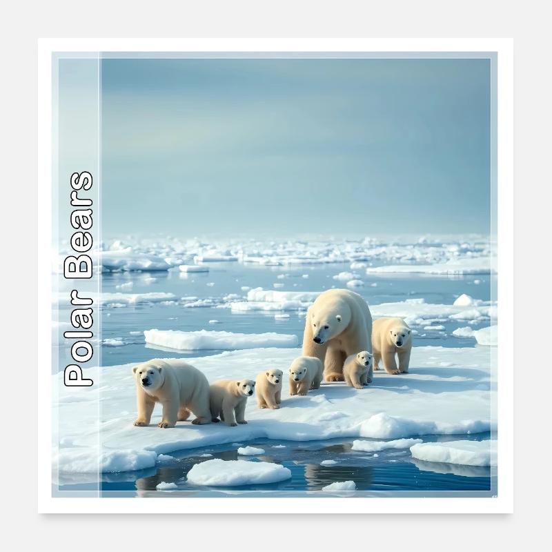 Polar bear Poster 24" x 24" (60x60 cm)