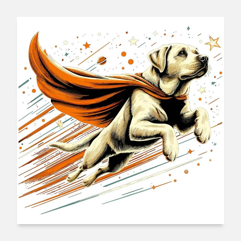 Super Dog Labrador Retriever Labi Labbi Gift Poster 24" x 24" (60x60 cm)
