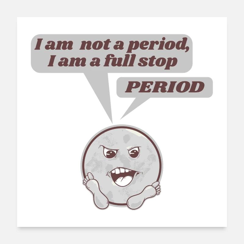 Schreiben von Englisch Punkt oder Punkt Poster 60x60 cm