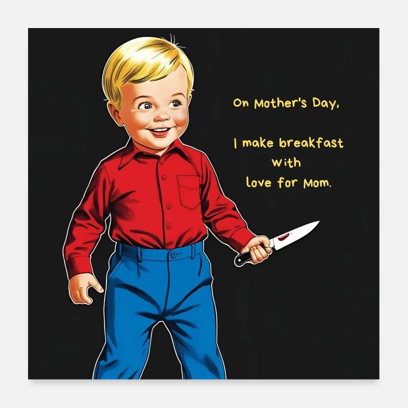 Mother’s Day Breakfast – Made with Love Poster 60 x 60 cm