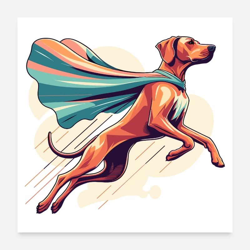 Super Hund Rhodesian Ridgeback RR Ridgie Geschenk Poster 60x60 cm