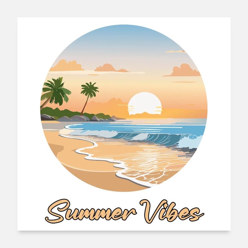 Sommer-Vibes Poster 60x60 cm