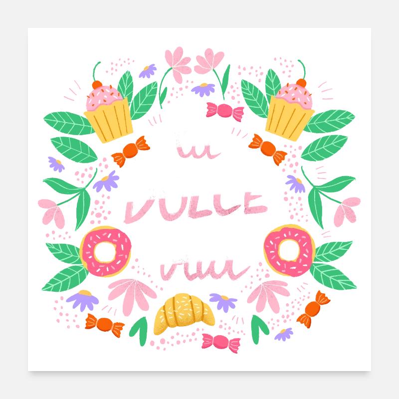 La Dolce Vita hand lettering Poster 24" x 24" (60x60 cm)