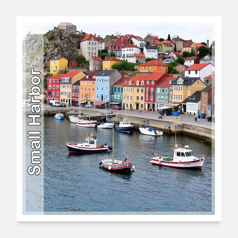 Petit port Poster 60 x 60 cm
