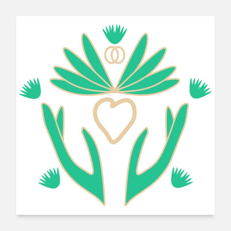 Unity Lotus Flower Poster 24" x 24" (60x60 cm)