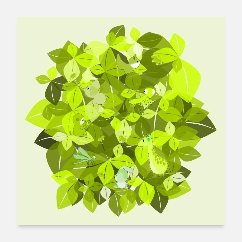 Dschungel Poster 60x60 cm