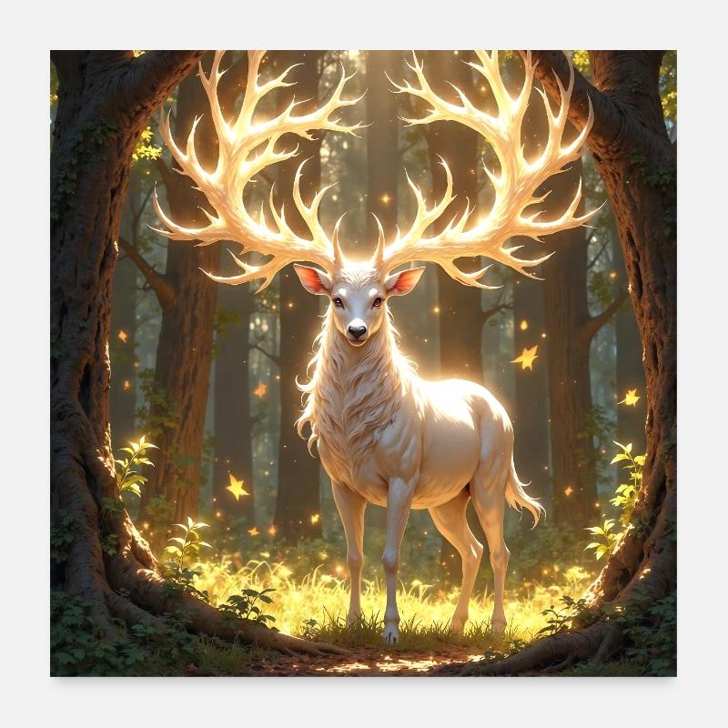 Power Animal Deer in Daylight Poster 24" x 24" (60x60 cm)