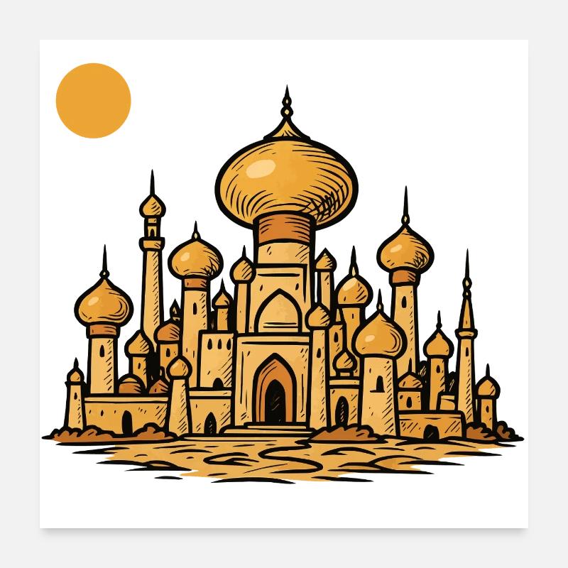 Cité arabe Poster 60 x 60 cm
