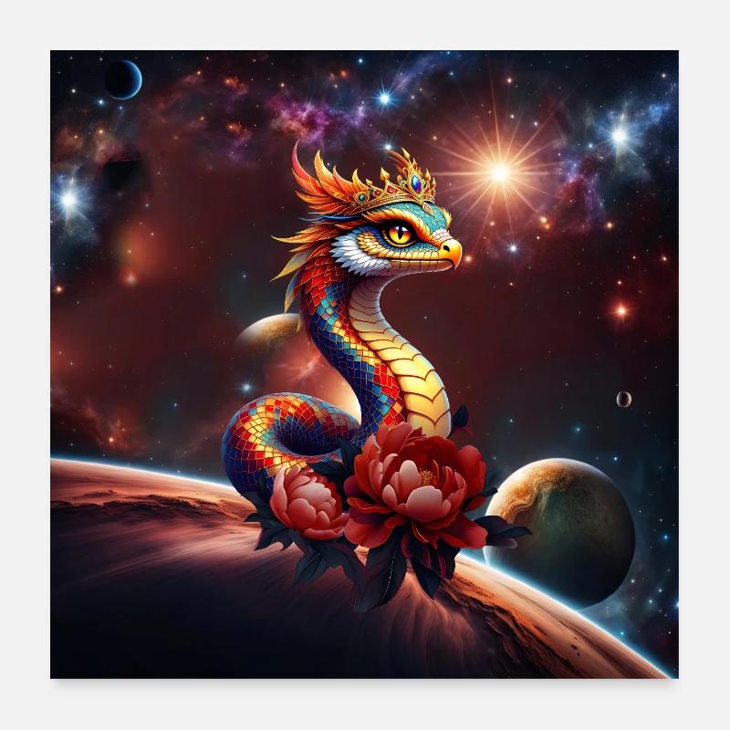 Echte Sternenschlange des Universums. Poster 60x60 cm