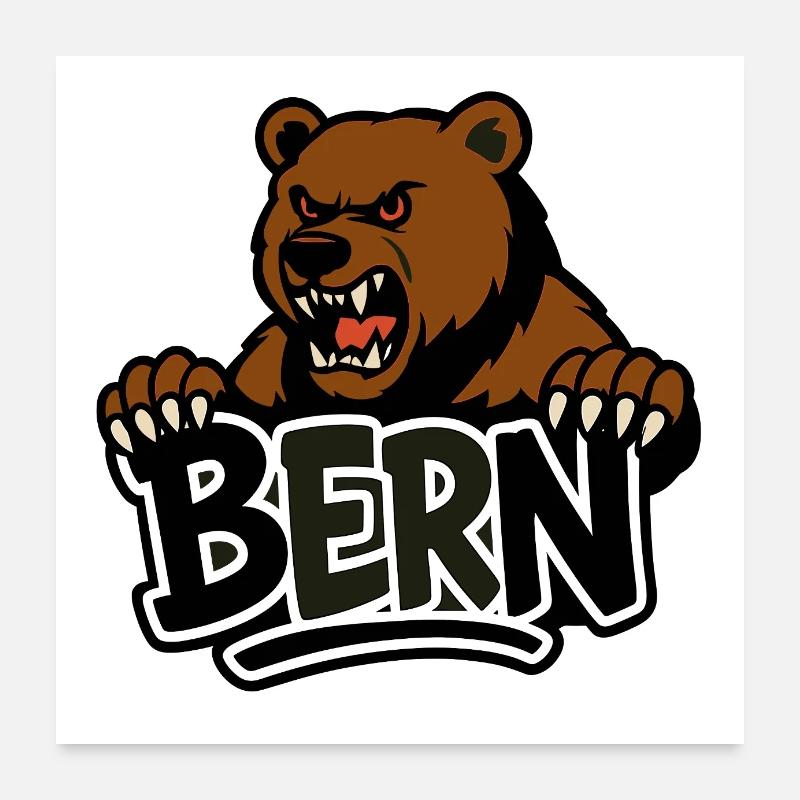 Berner Bär Poster 60x60 cm