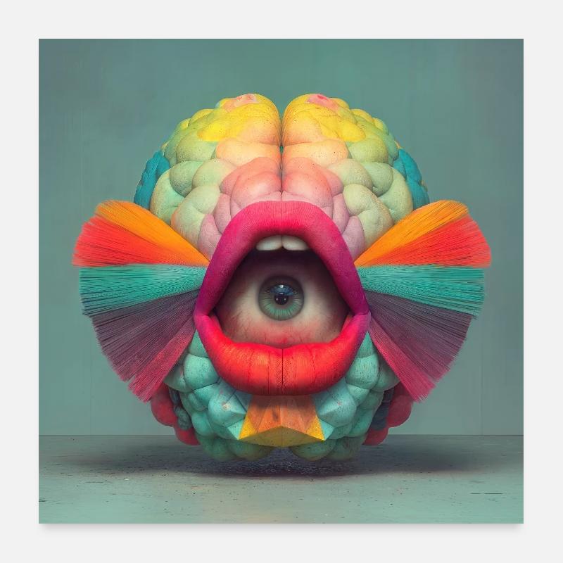 "See How The Brain Smells", Poster Poster 60x60 cm
