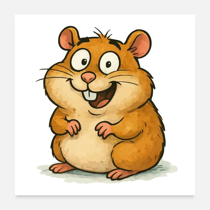 Bande dessinée Hamster Poster 60 x 60 cm