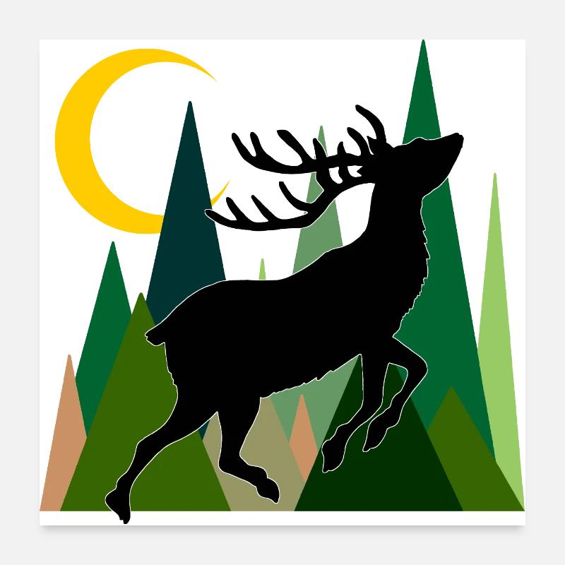 Cerf Poster 60 x 60 cm