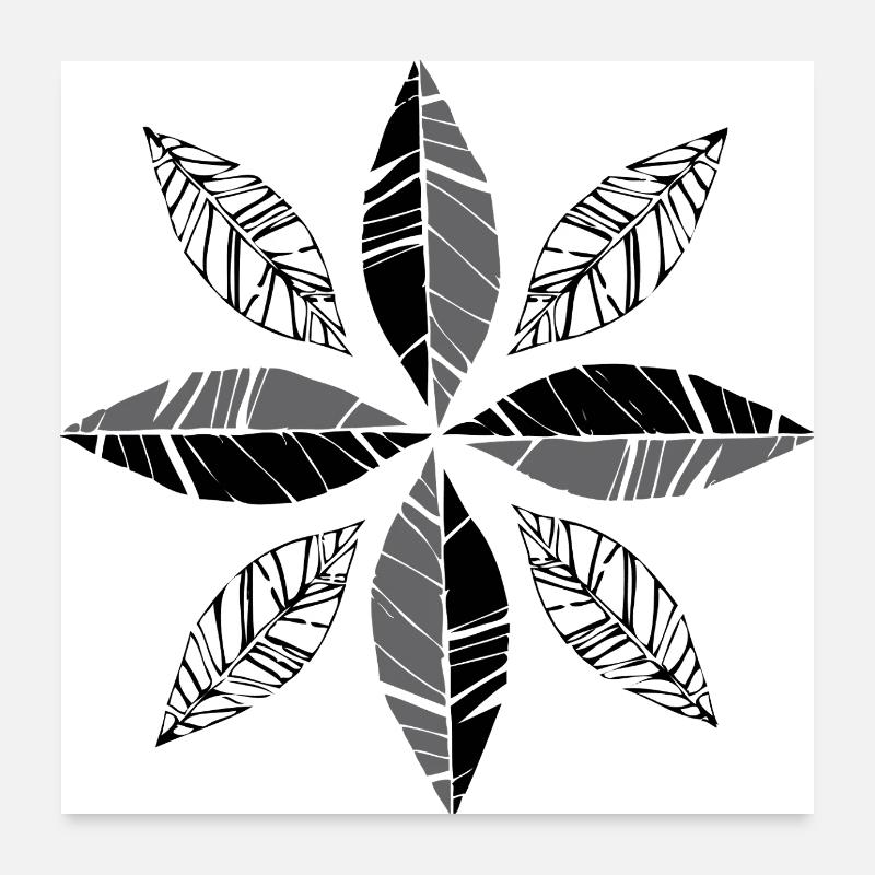 Feuilles Étoile Poster 60 x 60 cm