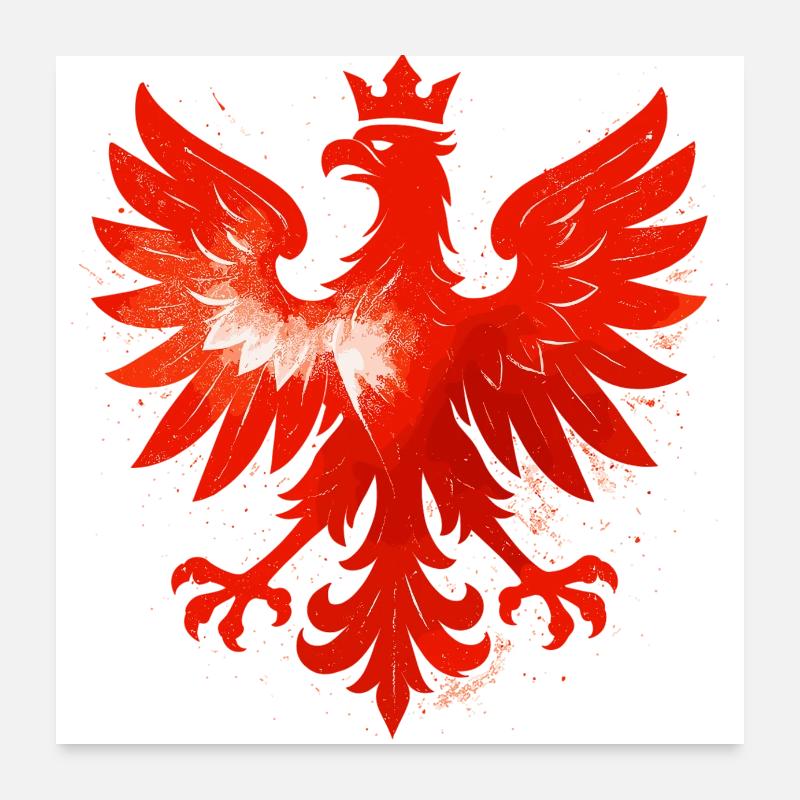 Pologne Polska Eagle drapeau drapeau Cool cadeau Poster 60 x 60 cm