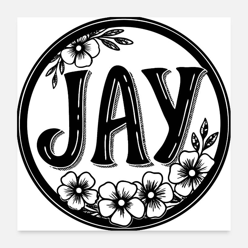 Jay, Kaligrafie-Design Poster 60x60 cm