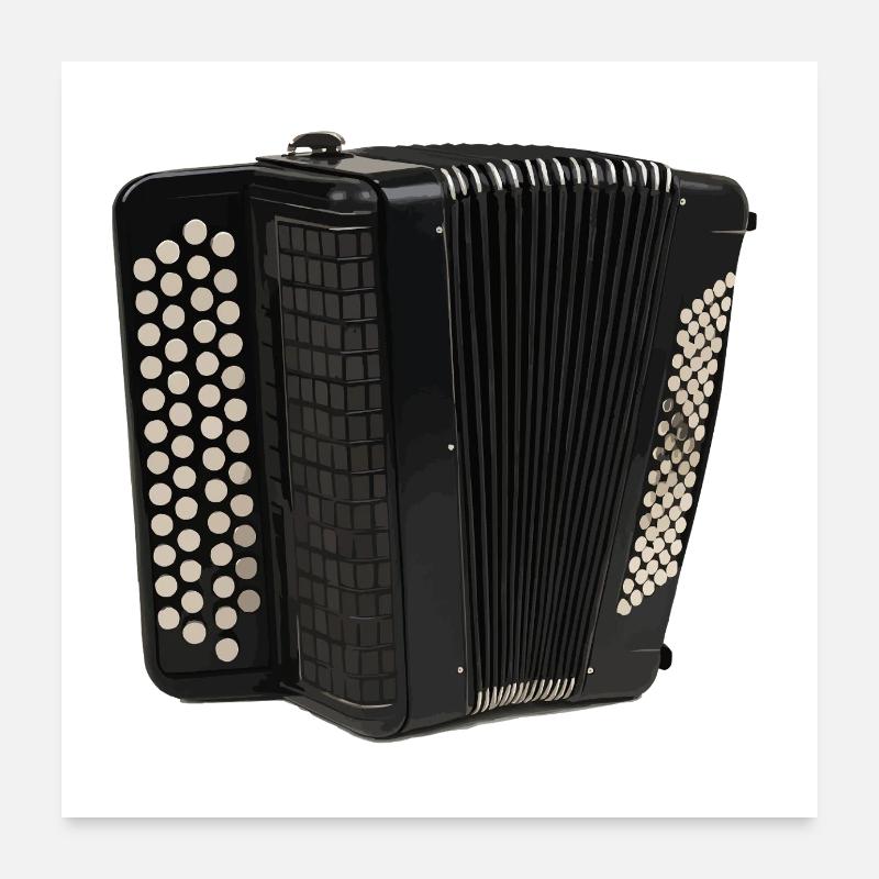 Accordéon 1 Poster 60 x 60 cm