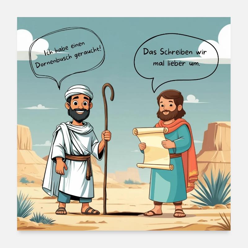 Der sprechende Dornenbusch Poster 60x60 cm