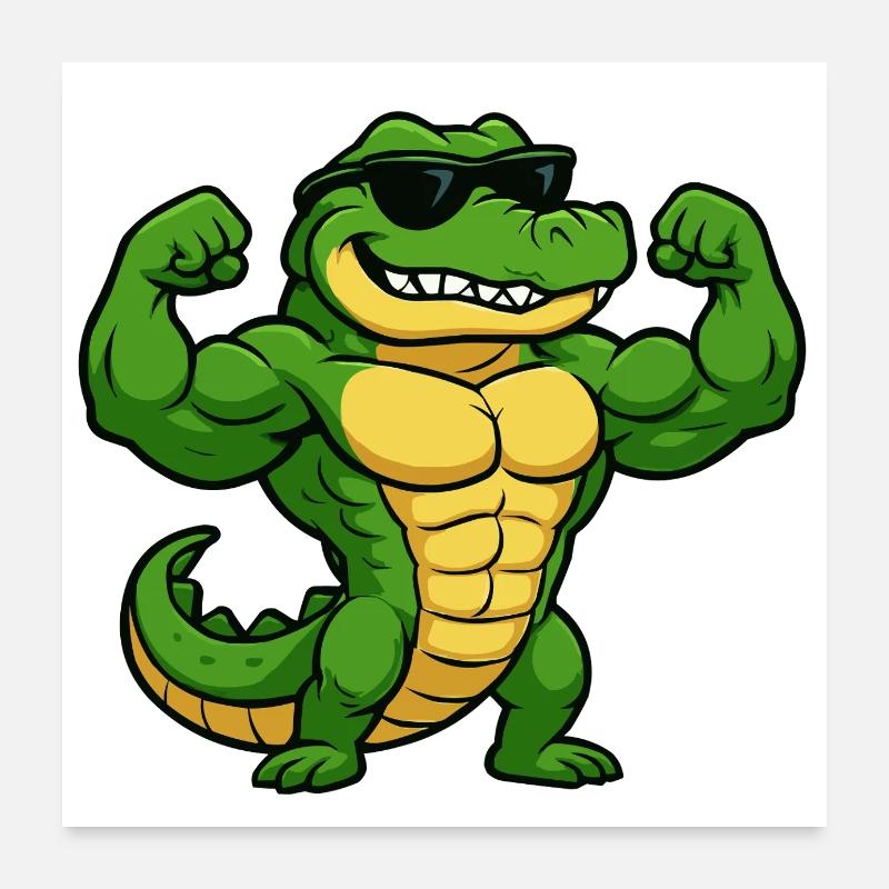 Muscoli del coccodrillo Poster 60x60 cm