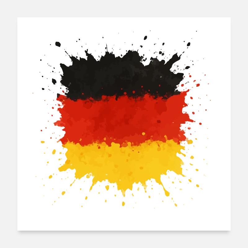 Drapeau de l’Allemagne Poster 60 x 60 cm
