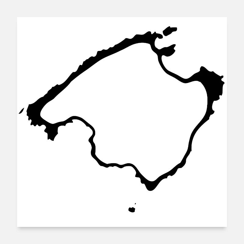 Contour de Majorque Poster 60 x 60 cm