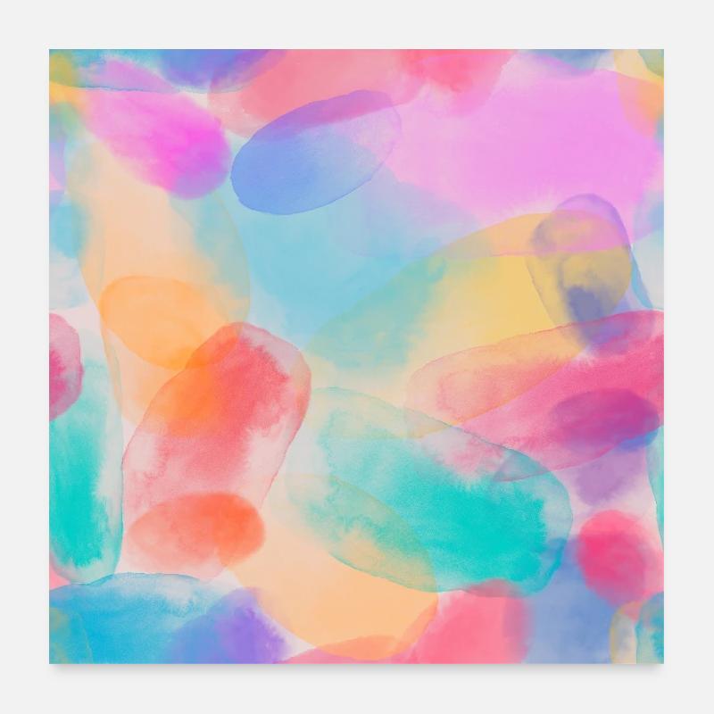 Wasserfarben Poster 60x60 cm