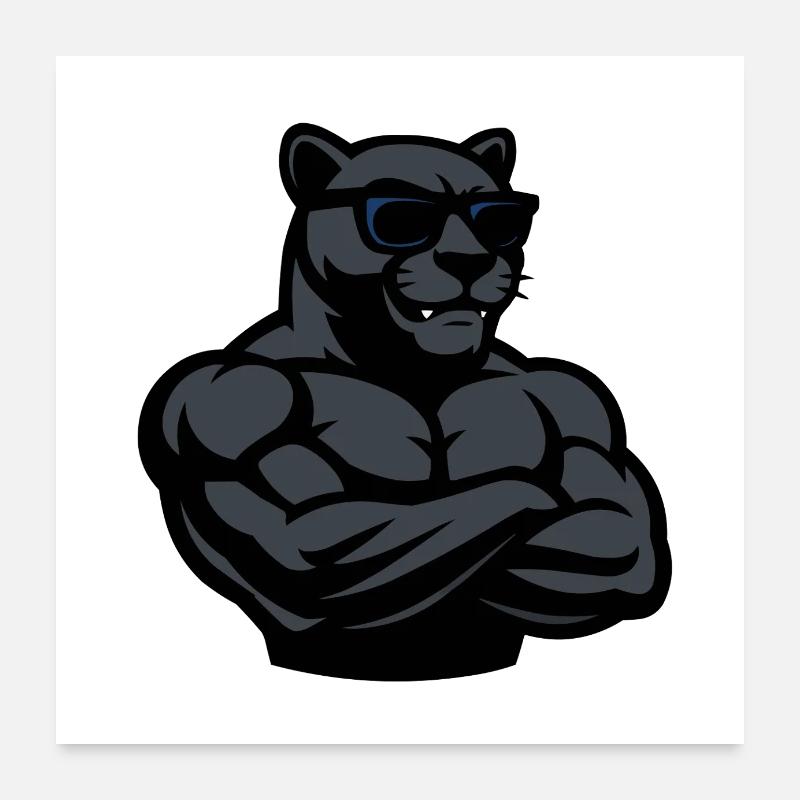 panther sonnenbrille comic cool Poster 60x60 cm