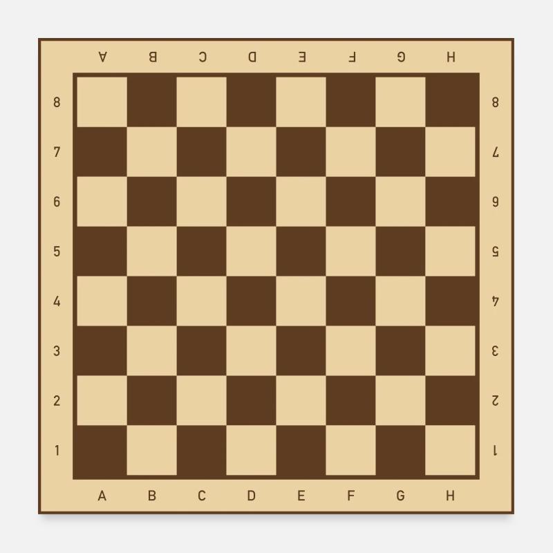 Conception classique en damier Poster 60 x 60 cm