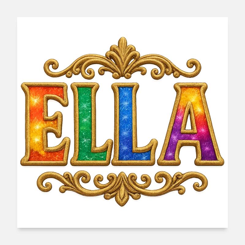 ELLA Glitter Gold Sequins Poster 24" x 24" (60x60 cm)