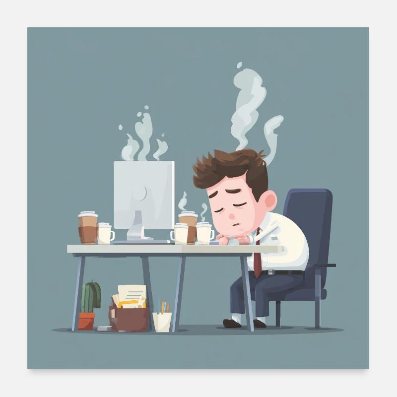 Burnout? I just call it Monday Poster 24" x 24" (60x60 cm)