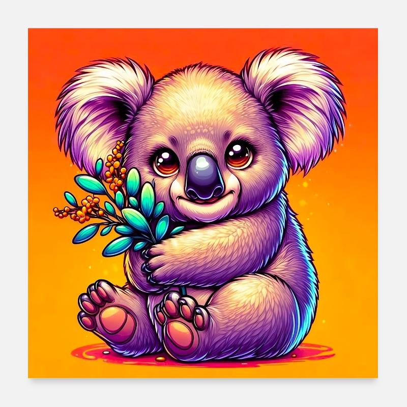 Koala Poster 60 x 60 cm
