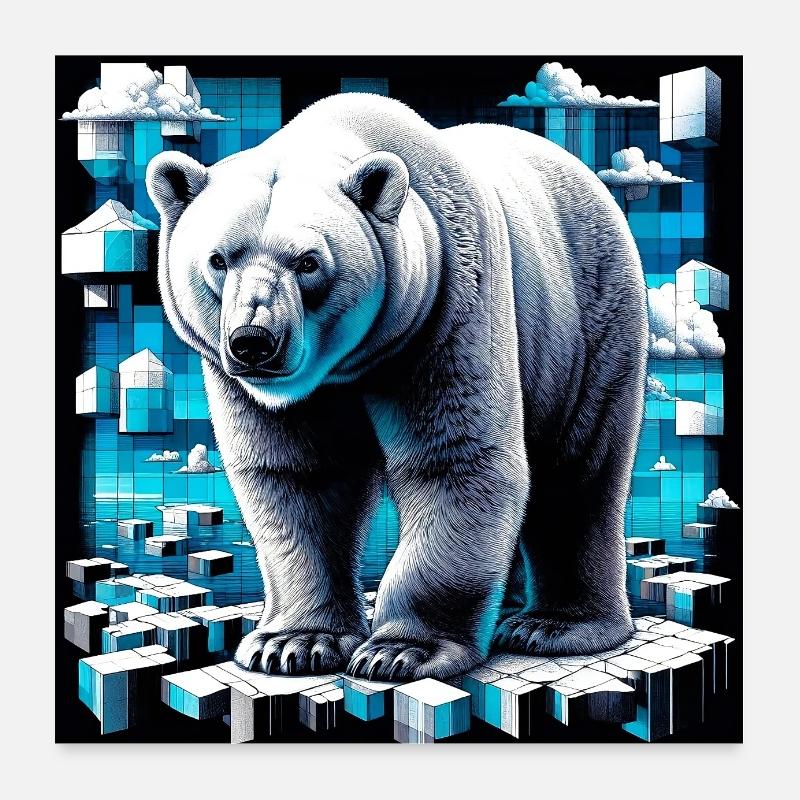 Eisbär Poster 60x60 cm