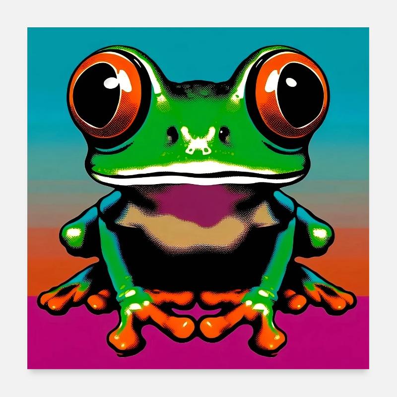 Frosch Poster 60x60 cm