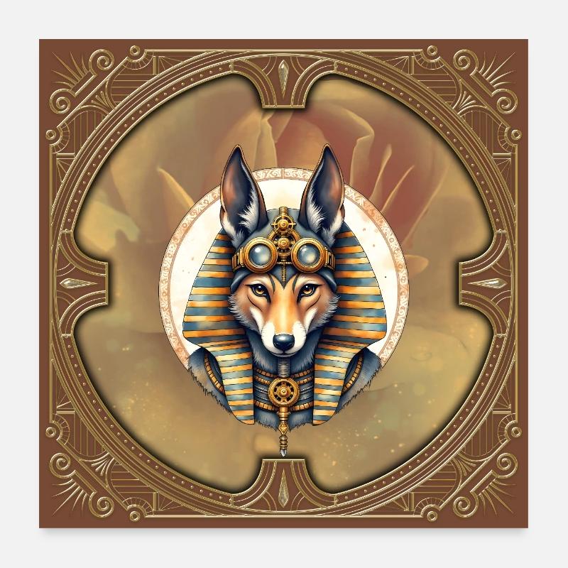 Steampunk Pharao Fuchs Poster 60x60 cm