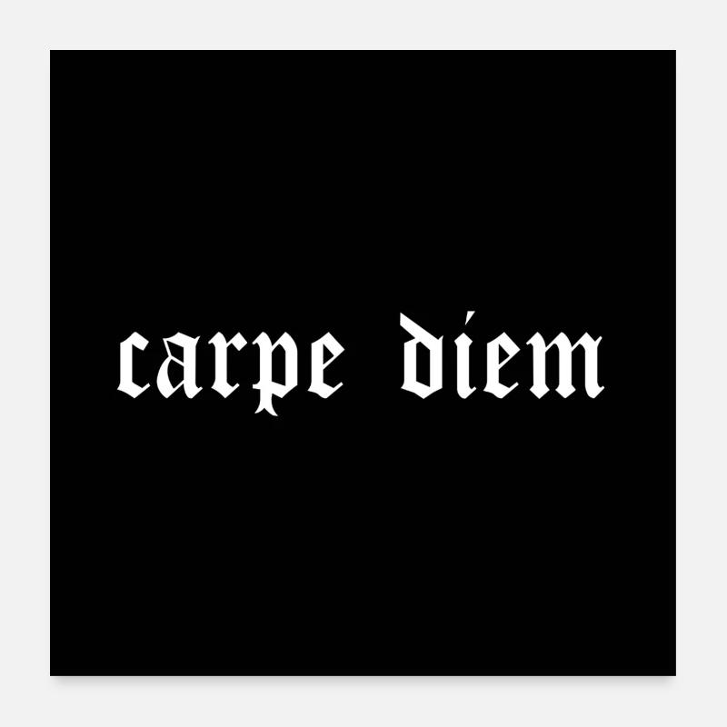 Carpe Diem Gothic Tee Poster 24" x 24" (60x60 cm)