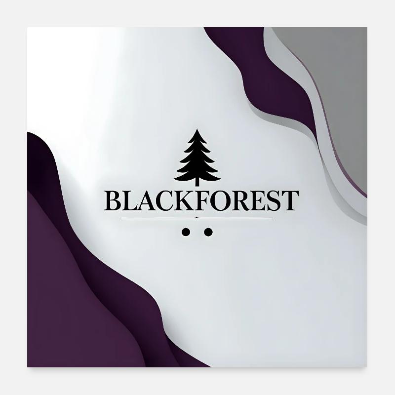 Blackforest Baum Logo Kontrast Poster 60x60 cm