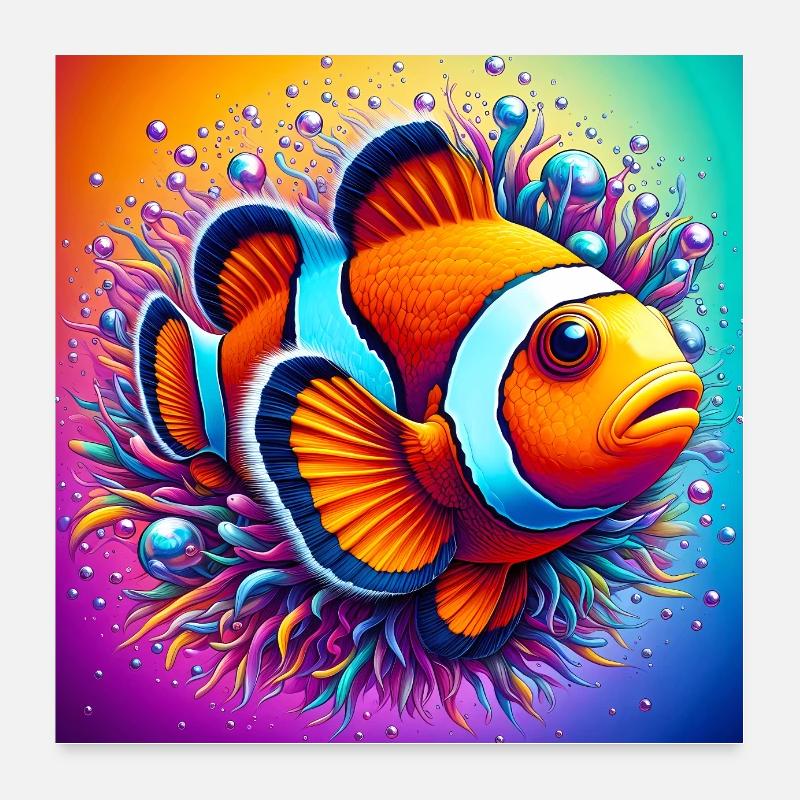 Clownfisch Poster 60x60 cm