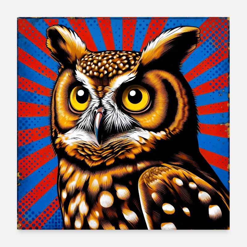 Eule Poster 60x60 cm