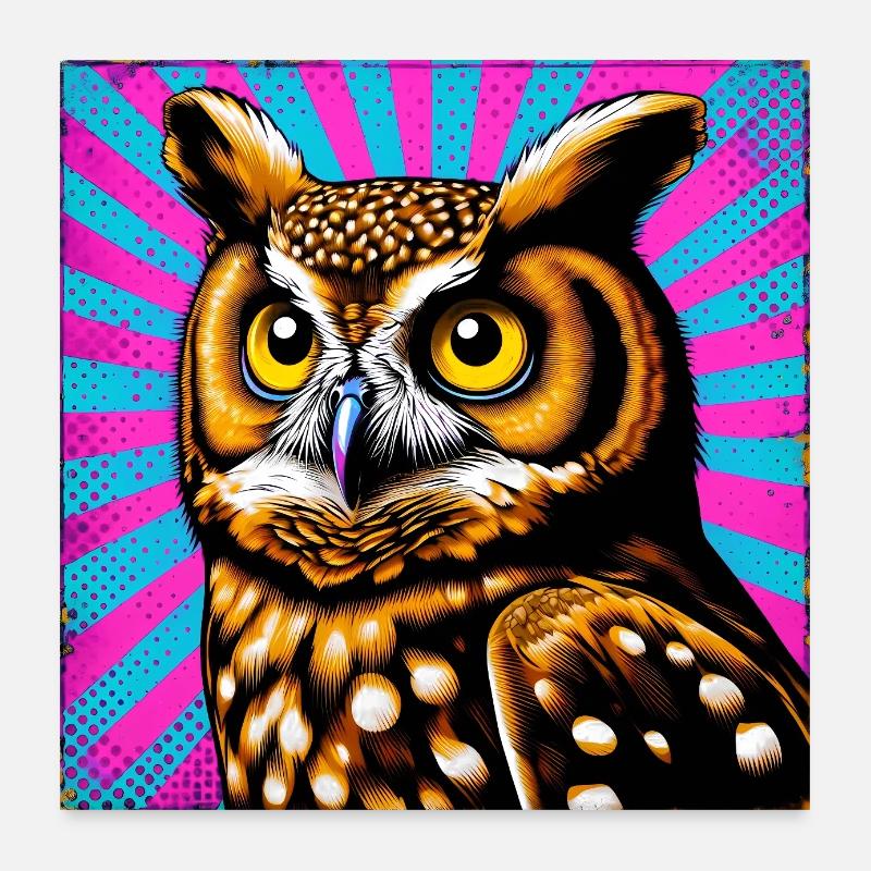 Eule Poster 60x60 cm
