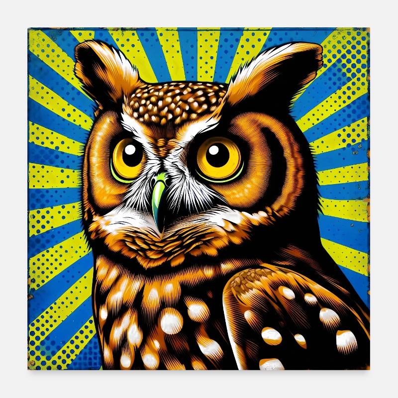 Eule Poster 60x60 cm