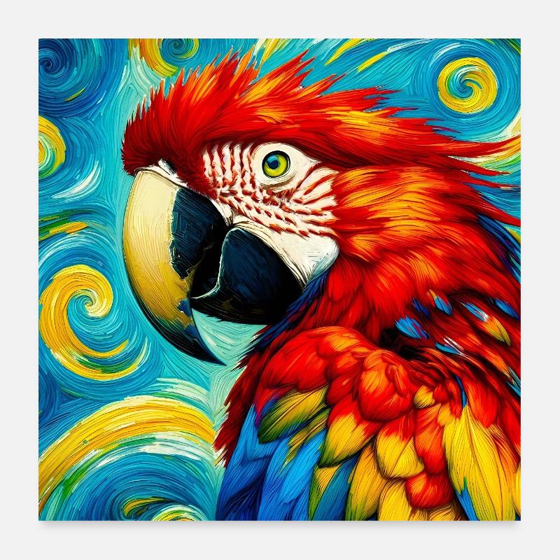 Papagei Poster 60x60 cm